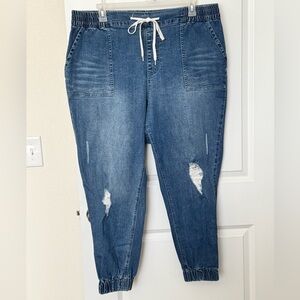 Forever 21 Distressed Jogger Jeans - size 3X